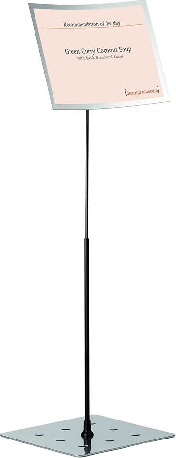 DURAVIEW Floor Stand A3 With Magnetic Display Frame Top, Silver.