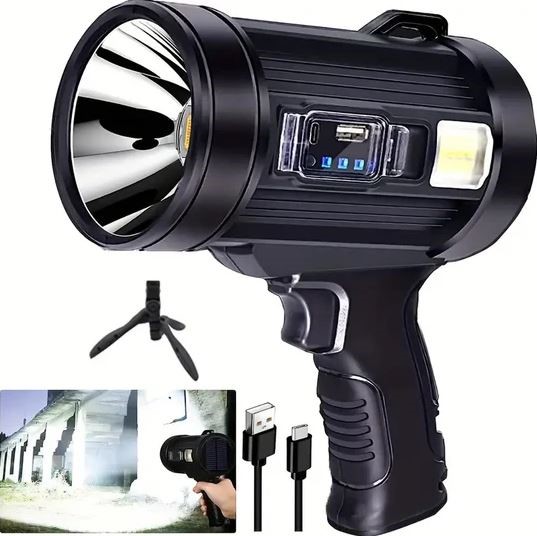 Ultra Bright Rechargeable Spotlight Flashlight with Color Filters
