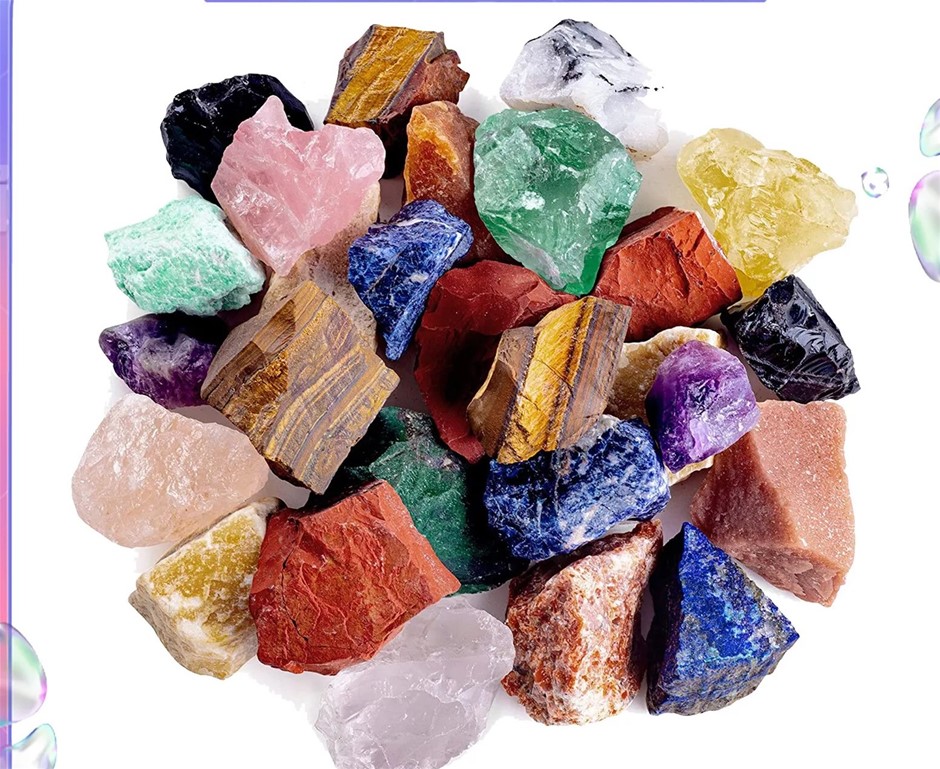 500G Mixed Rough Raw Crystal Gemstone Chunks Raw Minerals Bulk