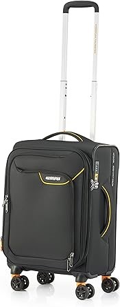 AMERICAN TOURISTER Applite 4Eco Suitcase, Black/Mustard, 50cm.