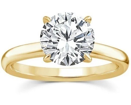 3.49 gram gold ring 1.05 carat white diamond Dvd-IGL certified