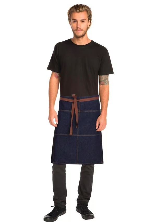 2 x CHEF WORKS Urban Collection Memphis Bistro Apron, 61cm x 81cm, Indigo B