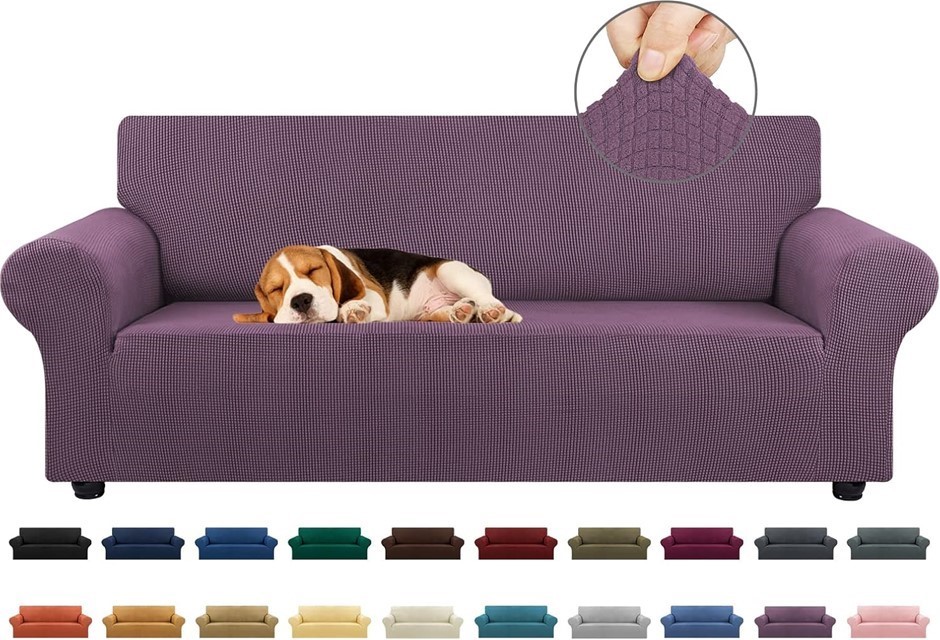 KEKUOU Stretch Sofa Cover Slipcover Couch Covers for 3 Cushion Couch Sofa p