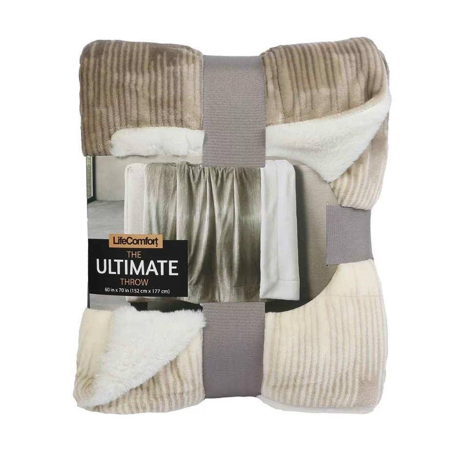LIFE COMFORT The Ultimate Throw, Yellow Beige.