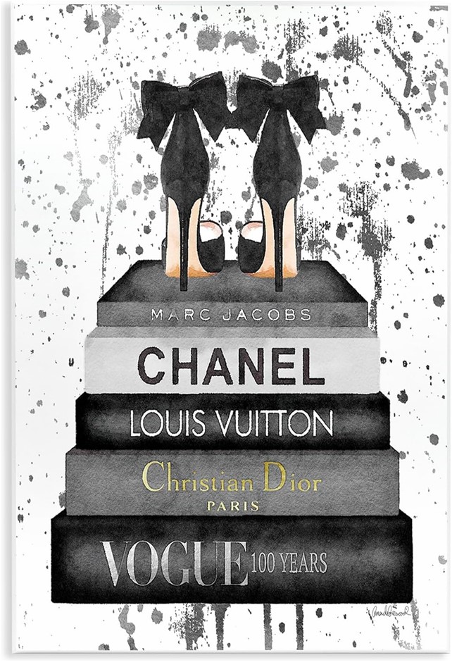 STUPELL INDUSTRIES 'Glam Fashion Books & Heels', Wall Plaque Art, 10 x 15 I