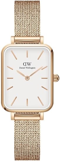 DANIEL WELLINGTON Quadro Melrose Watch, Rose Gold Mesh Bracelet, 20x26mm. N