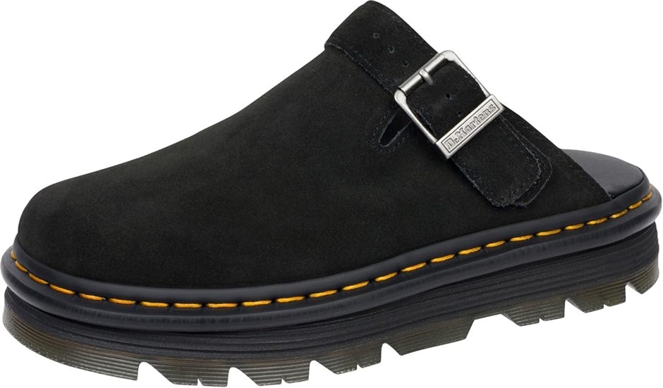 DR. MARTENS Unisex Zebzag Suede Mule, Size US 7(Mens)/8(Womens) / EU 39, Bl