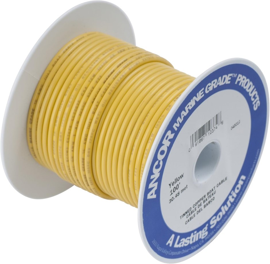 ANCOR Other TINNED Copper Wire 12AWG (3mm²) Yellow 250FT DAN-949, Multicolo