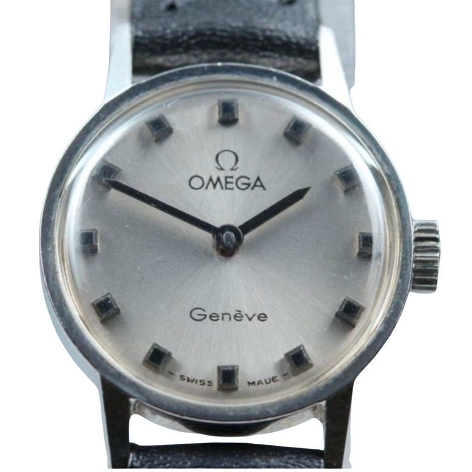 OMEGA GENÈVE 20MM STAINLESS STEEL 511.0451 MANUAL WIND SILVER DIAL WXO&COA