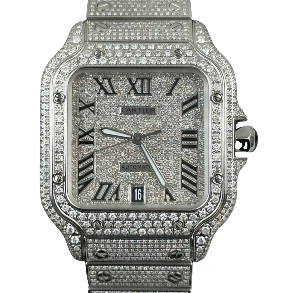 CARTIER SANTOS DE CARTIER LARGE 39.8MM STAINLESS STEEL WSSA0037 BXP & COA