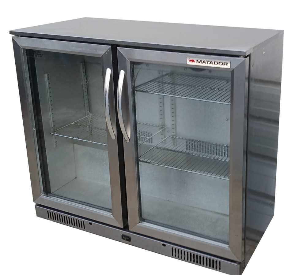 Gasmate 2-Door 228L Stainless Steel Bar Fridge