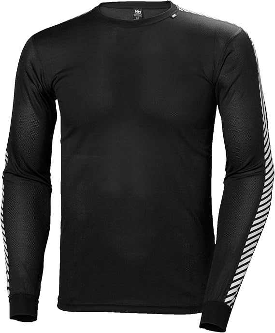 HELLY HANSEN Men's Hh LIFA Stripe Crew, Size M, Black, 48800. Buyers Note