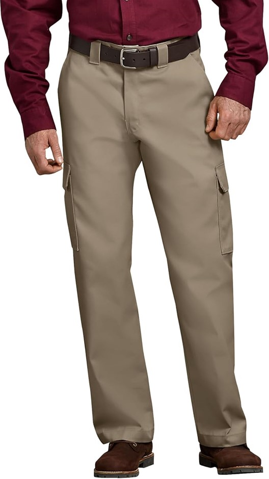 DICKIES Men's Relaxed Straight-fit Cargo Work Pant, 30W x 30L, Desert Sand,