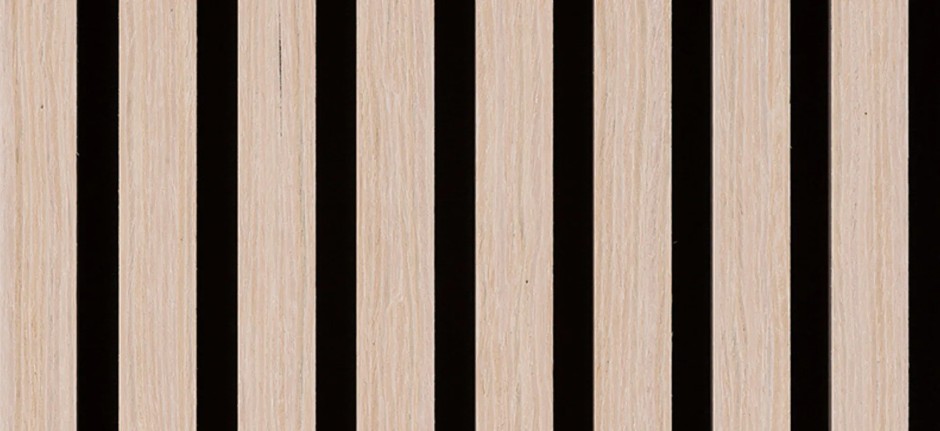9m2 of Washed Oak Reconstituted Veneer Fluted Accoustic PET Panel