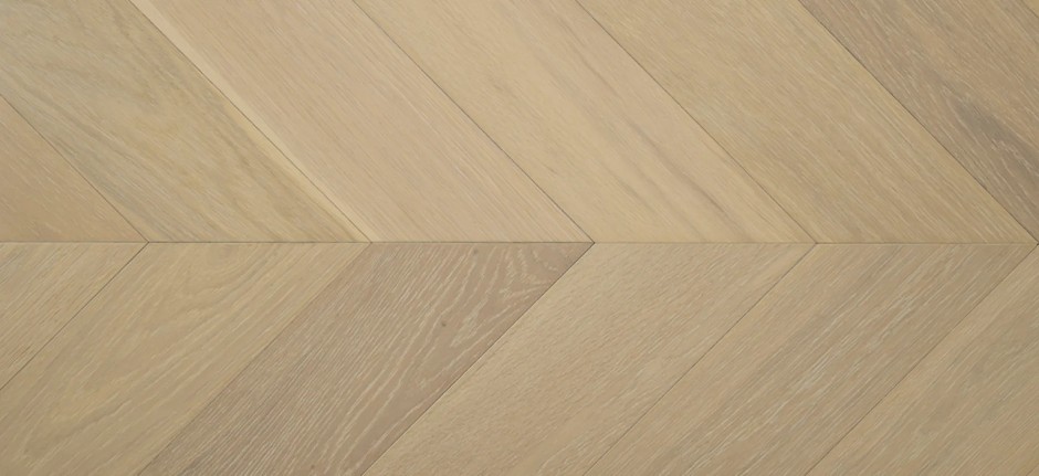 <p>14m2 of Chevron Pattern Engineered Oak Plank Flooring with Oiled Finish<