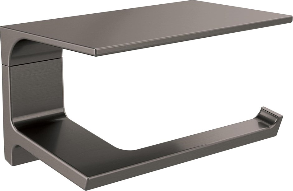DELTA FAUCET 79956-KS Pivotal Toilet Paper Holder, Black Stainless.