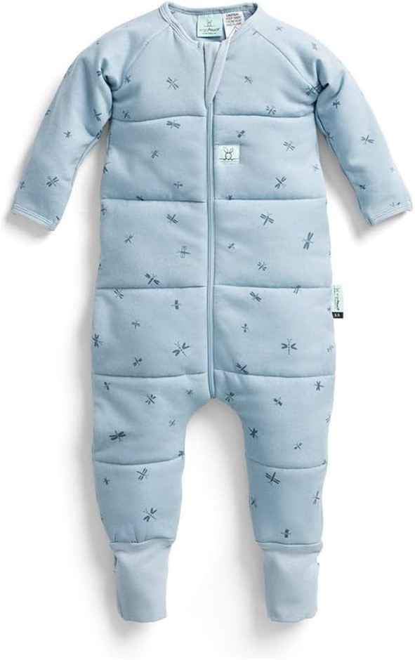 ERGOPOUCH 2.5 TOG Sleep Onesie Organic Cotton Sleeping Bag, 6-12 Months, Dr