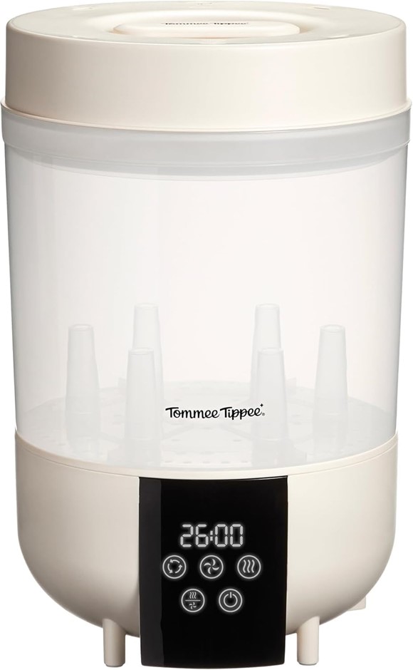 TOMMEE TIPPEE Quickdry Steriliser, 6 Bottle Steam Steriliser and Dryer, 4 M