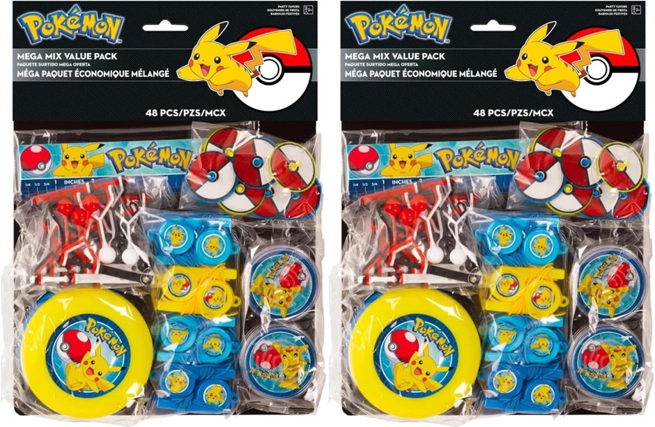2 x POKEMON Pokemon Kids Party Favors Set (Pack of 48) - Perfect Party for