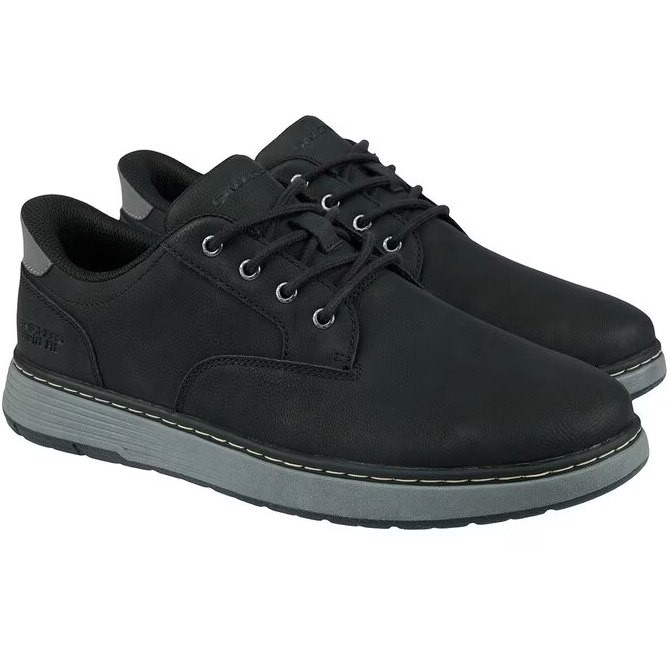 0111-3140637 · SKECHERS Men's Swift Fit Slade Shoe Black, Size US 8