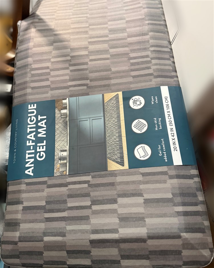 2 x TOWN & COUNTRY Anti-Fatigue Gel Mats, Grey