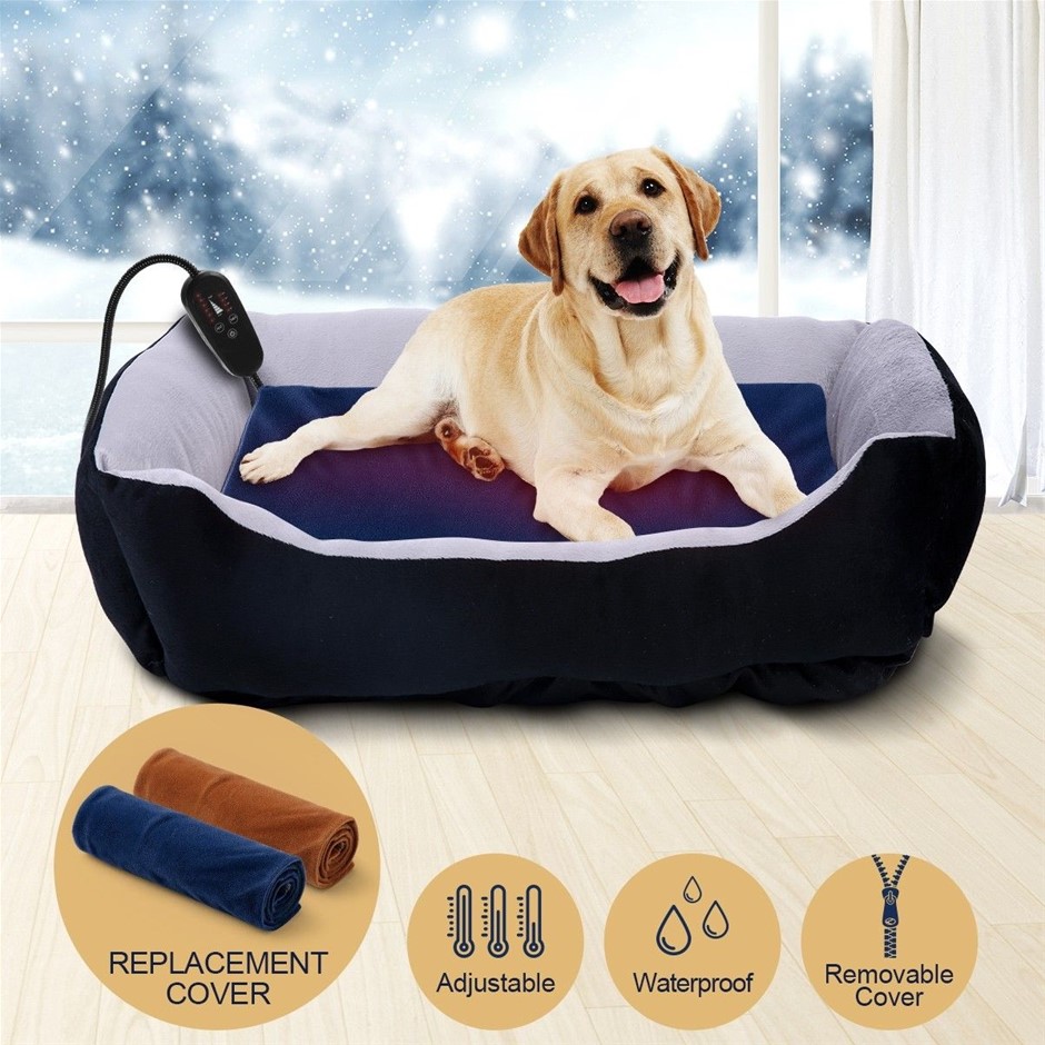 Pet Heating Pad Heated Cat Dog Bed Electric Heater Blanket Mat 90x60cm