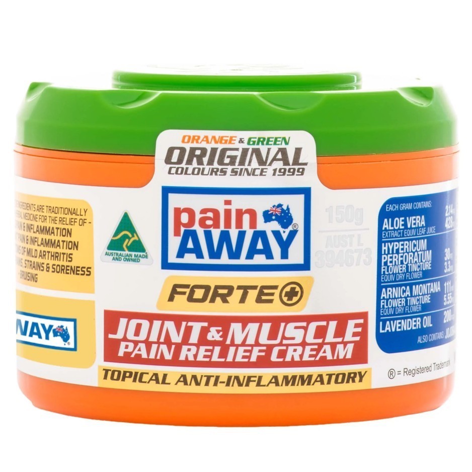 2 x PAIN AWAY Joint & Muscle Pain Relief Cream, 150g. N.B: 1 x has been ope