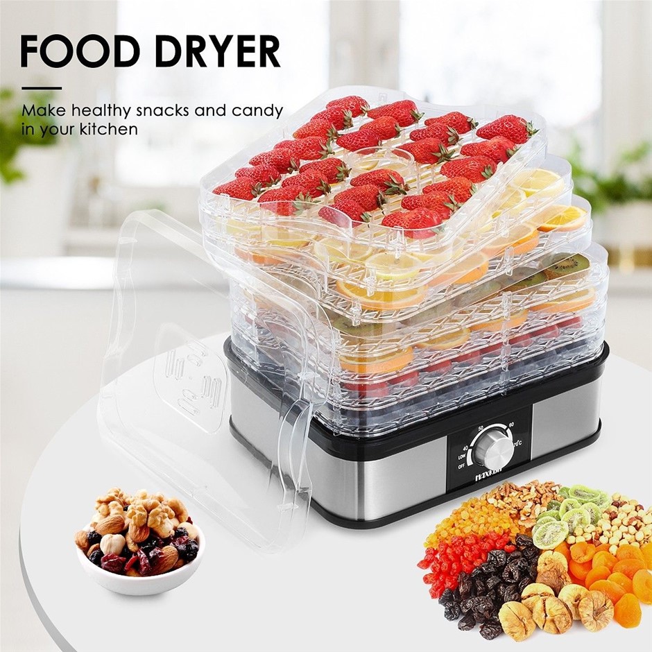 Food Dehydrator Fruit Meat Dryer Beef Jerky Maker w/ 7 Adjustable Trays - B
