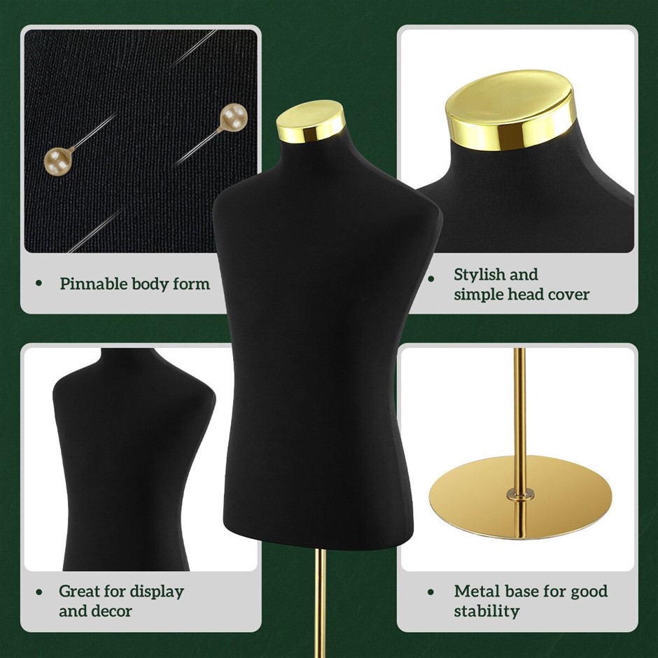 Male Mannequin Torso Dress Form Display Stand Dummy Manikin Dressmakers