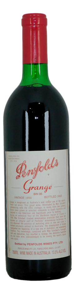 Penfolds Bin 95 Grange 1992 (1x 750mL), SA.