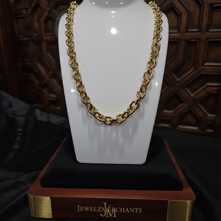18k Italy Stamped Yellow Gold Filled Chain-Quality Guarantee-60cm-Bonus
