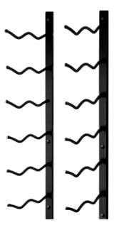 12 Bottle Wall Rack in Matt Black Finish