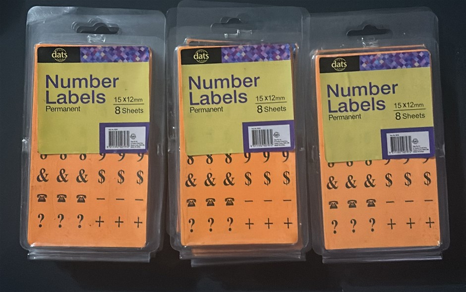 10x Number Labels