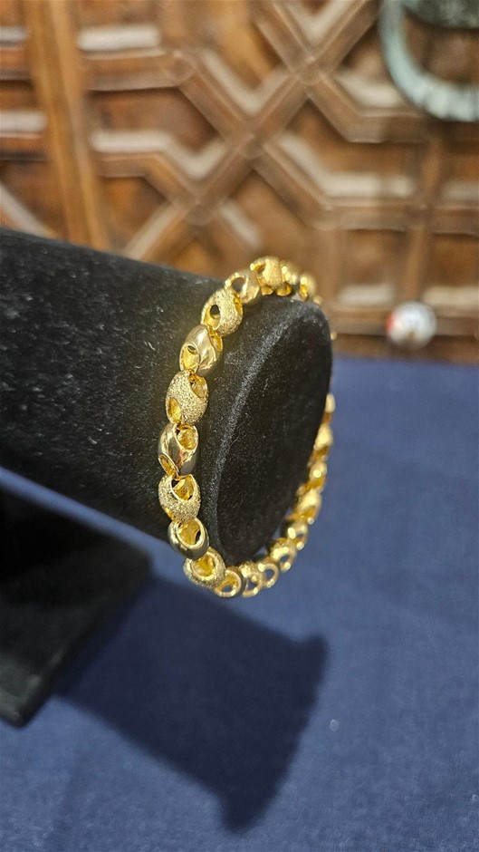 18KGF/ITALY yellow Gold Filled bracelet(stamped 18KGF/ITALY)-Bonus Gift