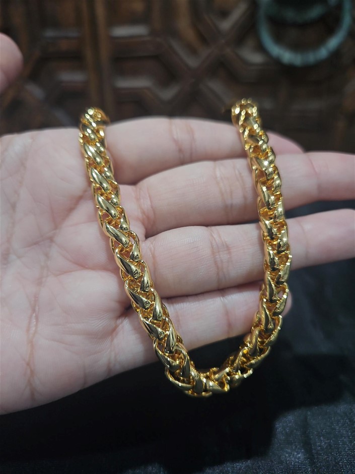 18K Yellow Gold Filled Bracelet (stamped 18K)-22cm-Bonus Gift