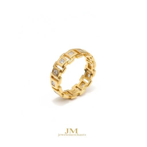 22K/Italy Gold Filled Ring -(stamped 22K/Italy)-Warranty Quality-7 US