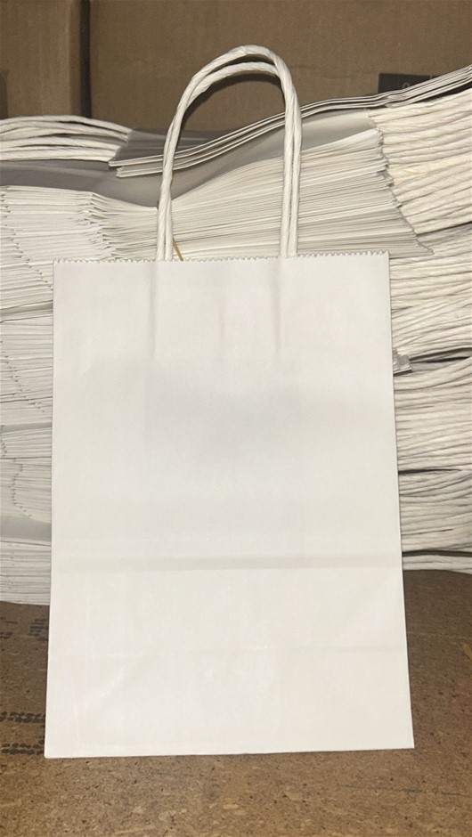 150x Gift Paper Bag White
