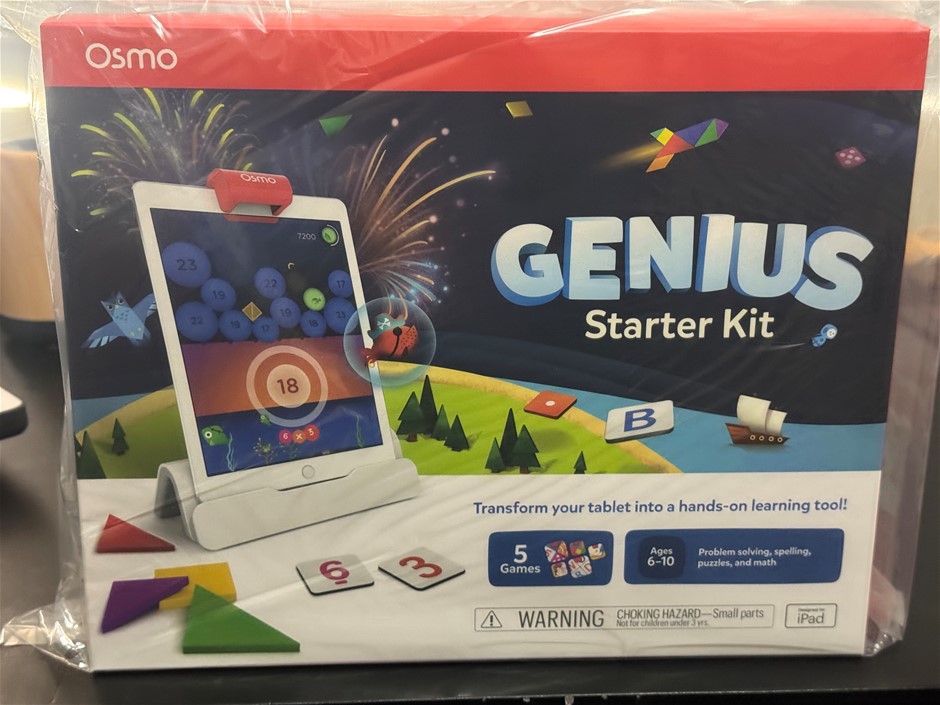1 BOX OF OSMO GENUIS EDUCATIONAL GAMES 8 GAMES PER BOX