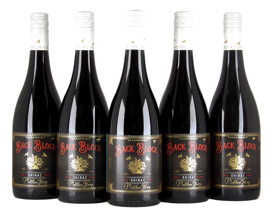 Mt Avoca Back Block Shiraz 2017 (5x 750mL), Pyrenees