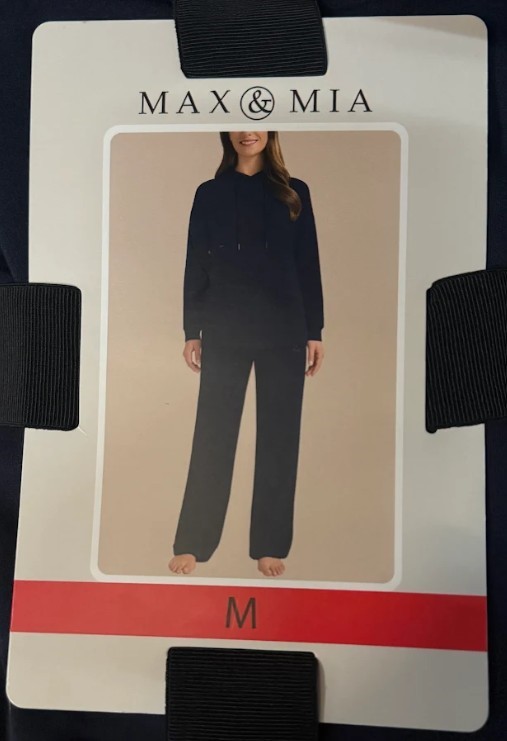 Max & Mia Womens Lounge Set, Medium Navy