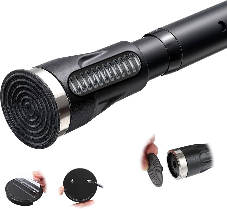 Tension Curtain Rod, 42 to 115 inch Adjustable Heavy Duty black shower curt