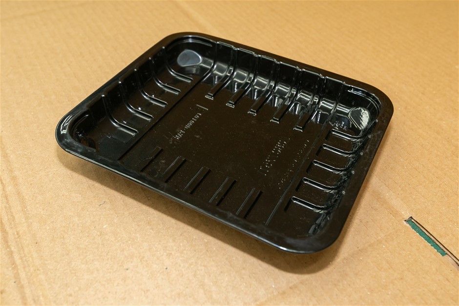 Eco Food-Pak 8X7X25 BLACK PET Turn Edge Black Trays Unused in Boxes