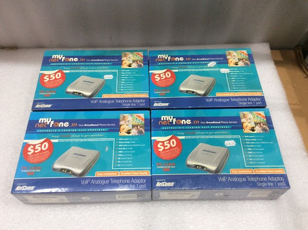 NetComm VMNF100 VoIP Analogue Telephone Adaptor - New (Lot of 4)