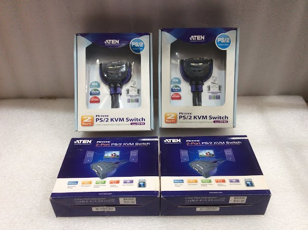 ATEN CS-62 Petite PS/2 KVM&Petite 2-Port PS/2 KVM Switch - New (Lot of 4)