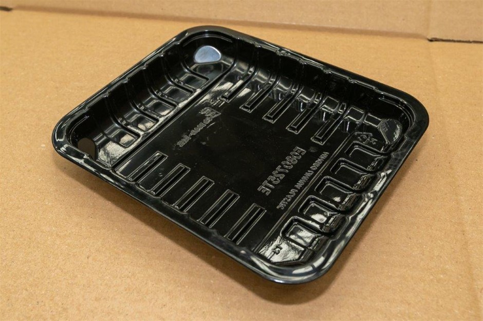Eco Food-PaK 8X7X25 BLACK PET Turn Edge Black Trays Unused in Boxes