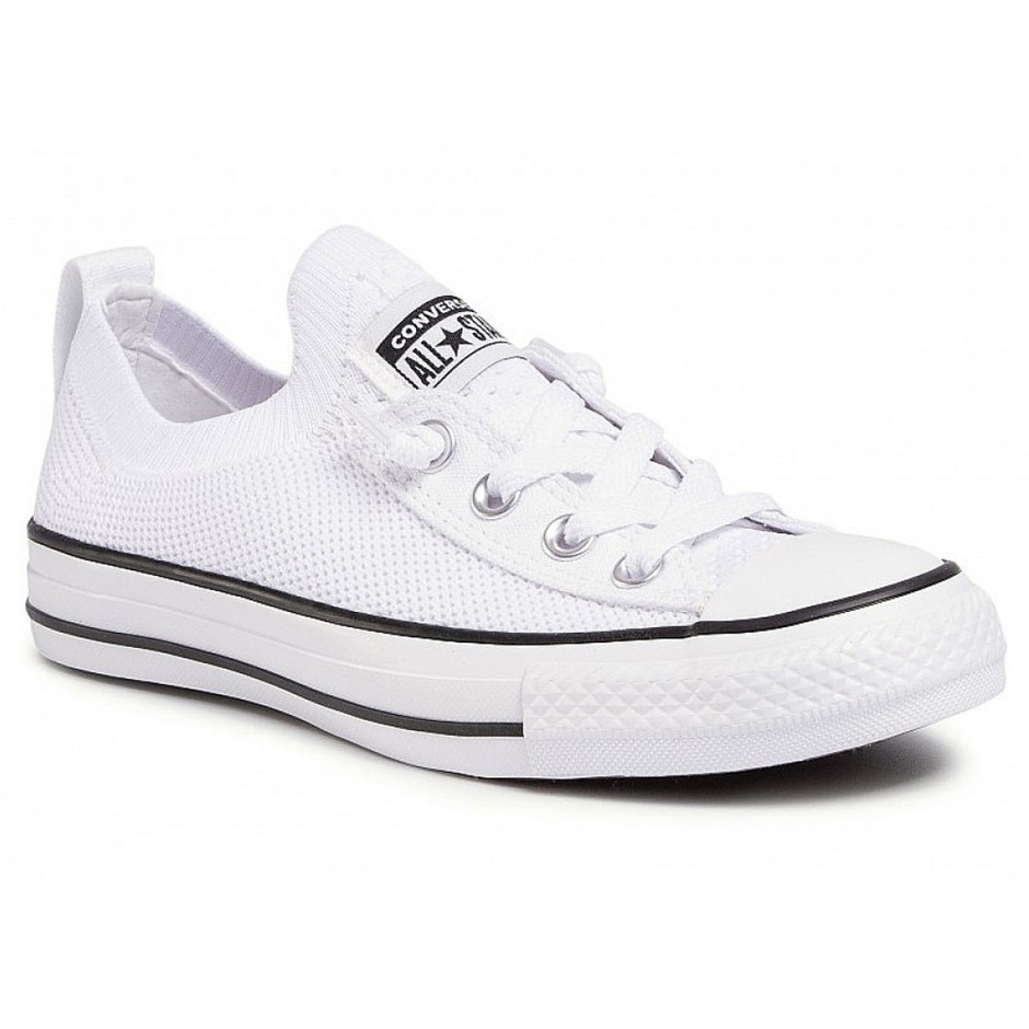 CONVERSE Women's CTAS Shoreline Knit Slip Shoes, Size US5 / EU35, White/Bla