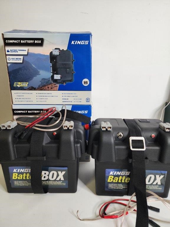 2 x Kingz Compact Battery Box