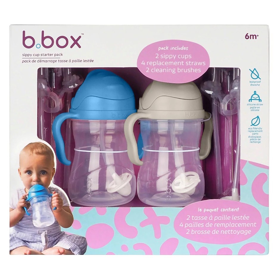 BBOX 2pk Sippy Cup, Assorted Colours. NB: Not in original packaging, 1 x ex