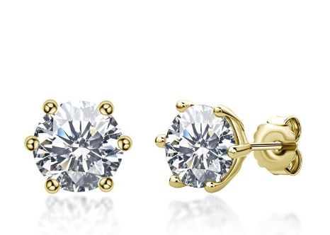 18K/Italy Yellow Gold Filled Earring -(stamped 18K/Italy)-Warranty Quality