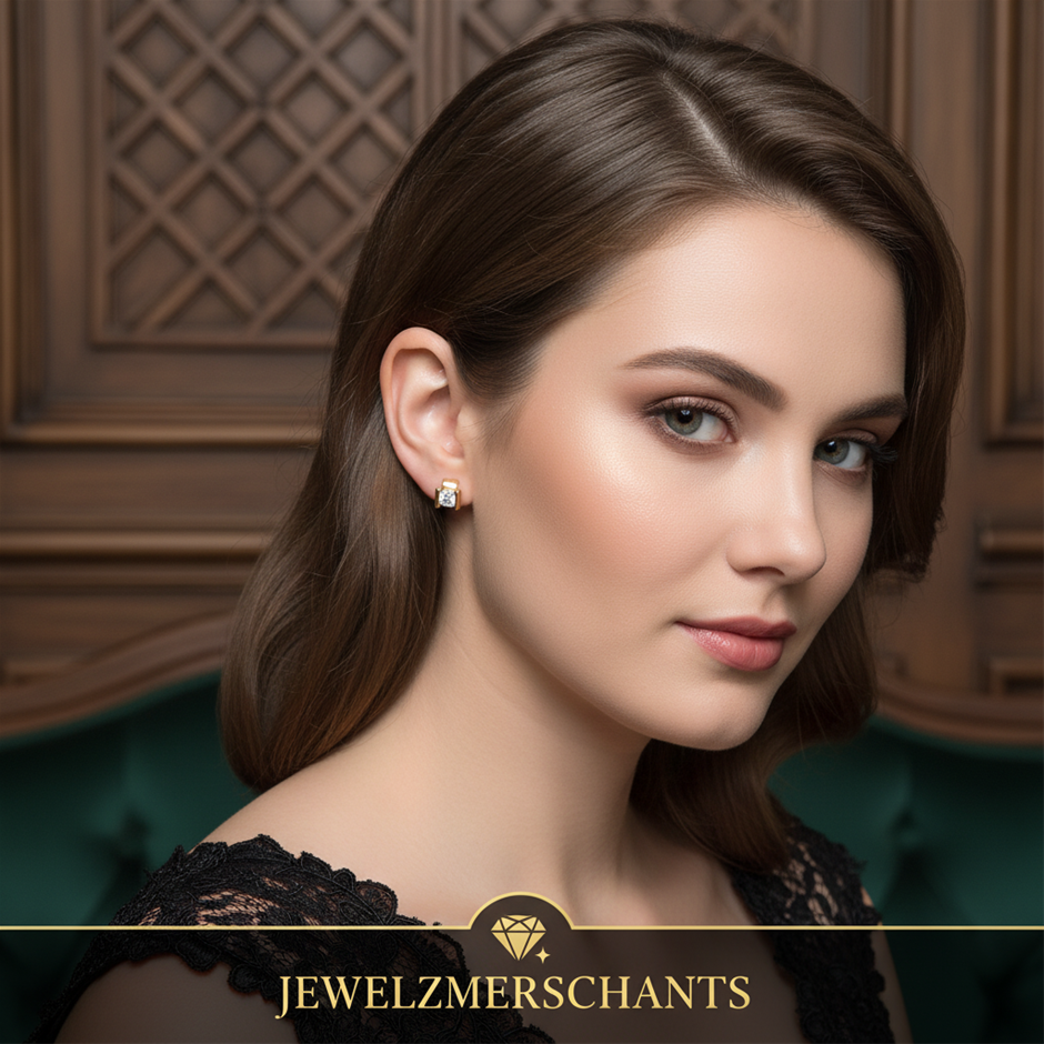 22K/Italy Gold Filled Earring -(stamped 22K/Italy)-Warranty Quality-Bonus